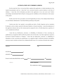 Parenteral Sedation/General Anesthesia Permit Application - Alabama, Page 5