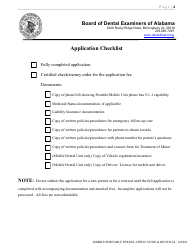 Portable Dental Unit-Permit/Mobile Dental Unit-Permit Initial &amp; Renewal Application - Alabama, Page 4
