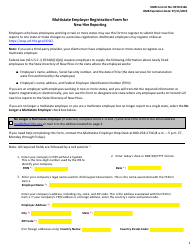Multistate Employer Registration Form for New Hire Reporting