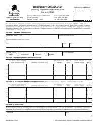 Form BEN083 Beneficiary Designation - Voluntary Supplemental Benefits (Vsb) Life and Ad&amp;d - Alaska