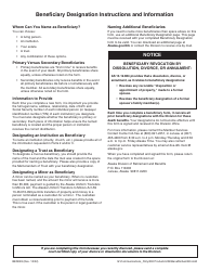 Form BEN083 Beneficiary Designation - Voluntary Supplemental Benefits (Vsb) Life and Ad&amp;d - Alaska, Page 2