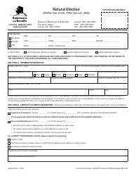 Form GEN008 Refund Election (Pers Tier I/II/Iii, Trs Tier I/II, Jrs) - Alaska