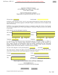 Document preview: SD Form 2375 Appraisal Management Company Registration Surety Bond $25,000 - South Dakota