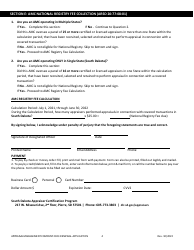 Appraisal Management Company Renewal Application - South Dakota, Page 4