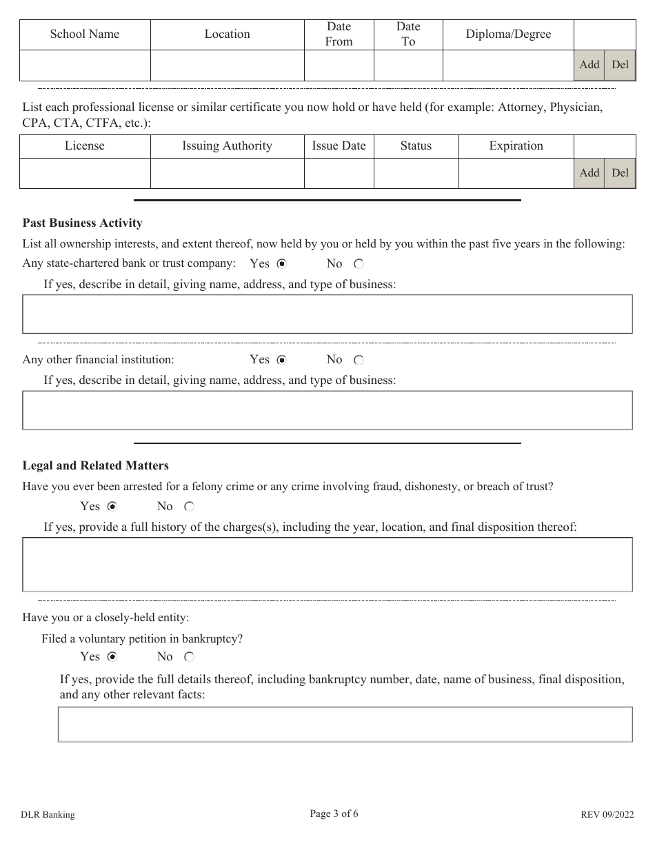 Biographical and Financial Report - South Dakota, Page 3