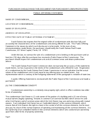 SD Form 0263 Application for Registration and Notice of Intention to Sell Condominium - South Dakota, Page 9