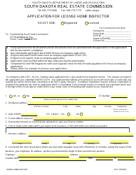 SD Form 1279 Application for License Home Inspector - South Dakota, Page 2