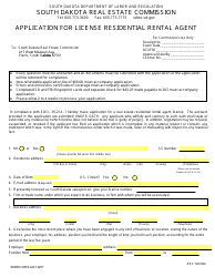 SD Form 0281 Application for License Residential Rental Agent - South Dakota, Page 2