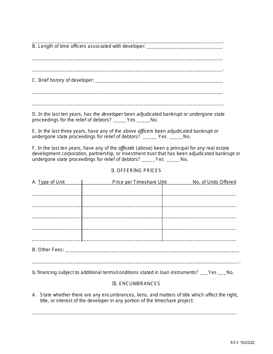 SD Form 0286 Timeshare Application - South Dakota, Page 7