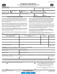 Form SF-3102 Designation of Beneficiary