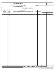 Document preview: Form OF-122C-A Transfer Order - Computers for Learning Program (Continuation Sheet)