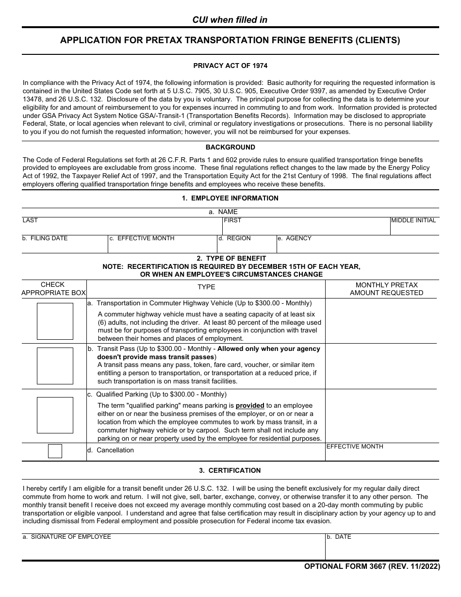 Form OF-3667 Download Fillable PDF or Fill Online Application for ...