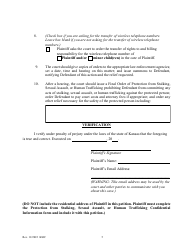 Petition for Protection From Stalking, Sexual Assault, or Human Trafficking Order - Kansas, Page 5