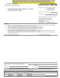 Document preview: Application for Registration - Pesticide Products - Illinois, 2024