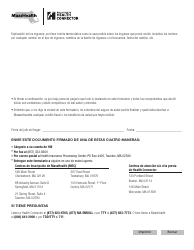 Formulario AFVI Formulario De Declaracion Para Verificar Ingresos - Massachusetts (Spanish), Page 2