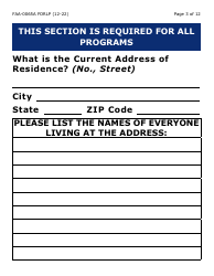 Form FAA-0065A-LP Verification of Living Arrangements/Residential Address (Large Print) - Arizona, Page 3