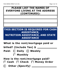 Form FAA-0065A-LP Verification of Living Arrangements/Residential Address (Large Print) - Arizona, Page 4