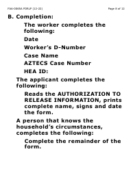 Form FAA-0065A-LP Verification of Living Arrangements/Residential Address (Large Print) - Arizona, Page 8