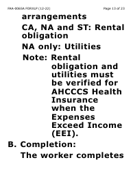 Form FAA-0065A-XLP Verification of Living Arrangements/Residential Address (Extra Large Print) - Arizona, Page 13