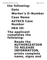 Form FAA-0065A-XLP Verification of Living Arrangements/Residential Address (Extra Large Print) - Arizona, Page 14