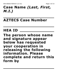 Form FAA-0065A-XLP Verification of Living Arrangements/Residential Address (Extra Large Print) - Arizona, Page 2