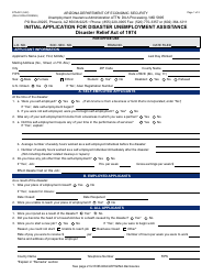 Form ETA-081 Initial Application for Disaster Unemployment Assistance - Arizona