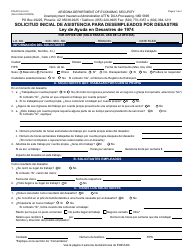 Document preview: Formulario ETA-081-S Solicitud Inicial De Asistencia Para Desempleados Por Desastre - Arizona (Spanish)