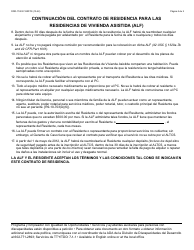 Formulario DDD-1747A-S Contrato De Residencia Para Las Residencias De Vivienda Asistida (Alf) - Arizona (Spanish), Page 2