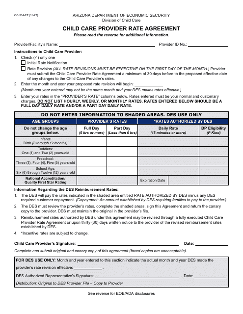 Form CC-214  Printable Pdf