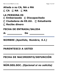 Formulario FAA-1111A-SLP Formulario Para Verificar La Declaracion Del Participante (Letra Grande) - Arizona (Spanish), Page 17