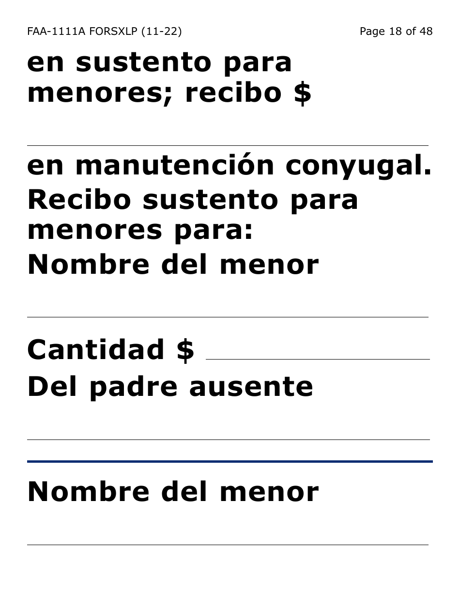 Formulario FAA-1111A-SXLP Formulario Para Verificar La Declaracion Del Participante (Letra Extra Grande) - Arizona (Spanish), Page 18