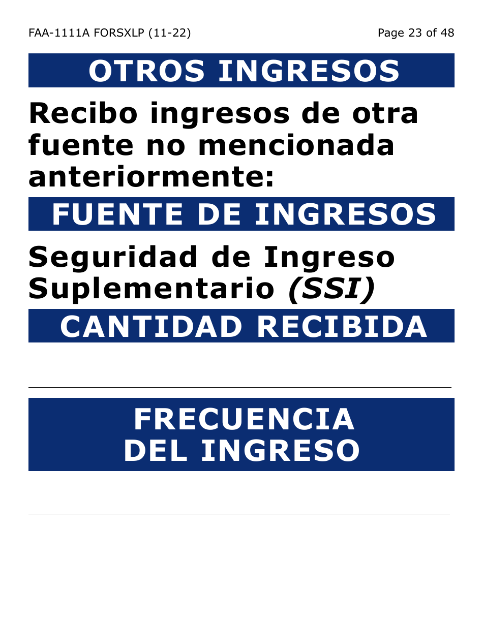 Formulario FAA-1111A-SXLP Formulario Para Verificar La Declaracion Del Participante (Letra Extra Grande) - Arizona (Spanish), Page 23