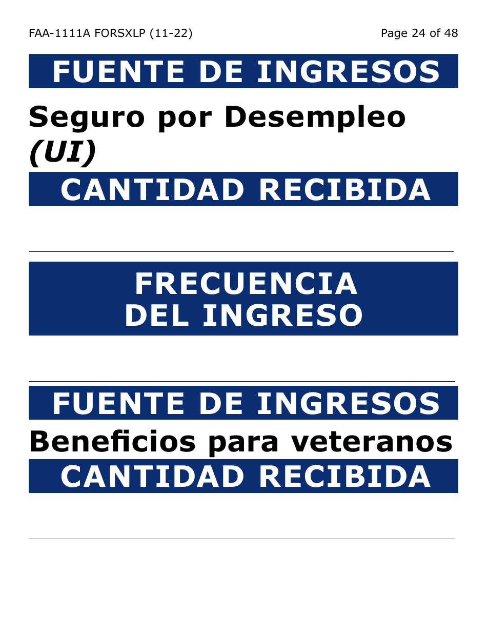 Formulario FAA-1111A-SXLP Formulario Para Verificar La Declaracion Del Participante (Letra Extra Grande) - Arizona (Spanish), Page 24