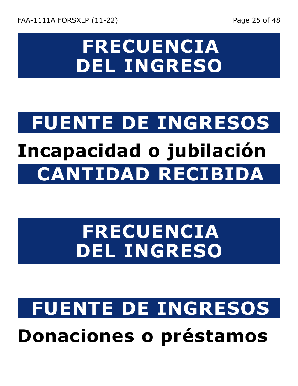 Formulario FAA-1111A-SXLP Formulario Para Verificar La Declaracion Del Participante (Letra Extra Grande) - Arizona (Spanish), Page 25