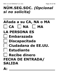 Formulario FAA-1111A-SXLP Formulario Para Verificar La Declaracion Del Participante (Letra Extra Grande) - Arizona (Spanish), Page 29