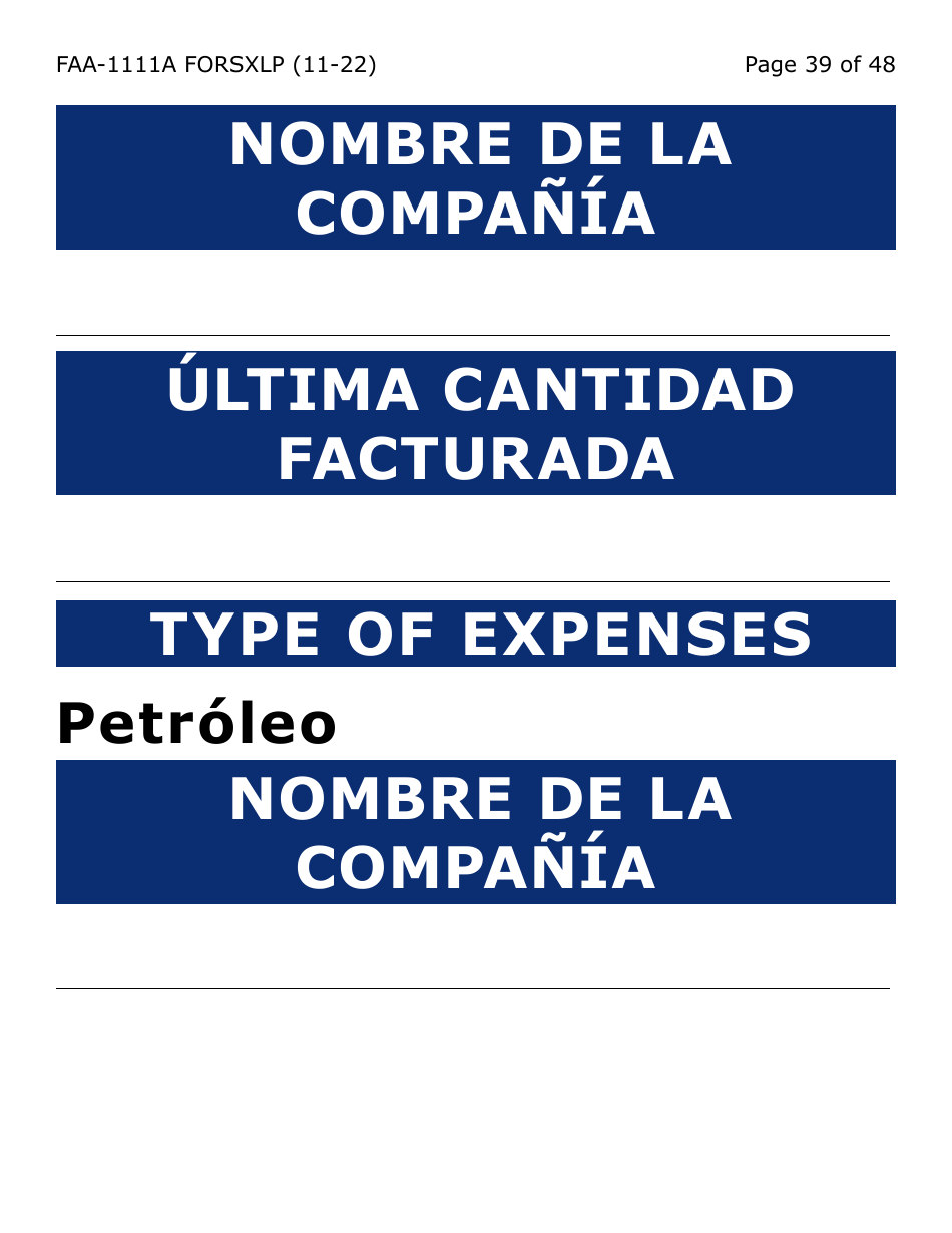 Formulario FAA-1111A-SXLP Formulario Para Verificar La Declaracion Del Participante (Letra Extra Grande) - Arizona (Spanish), Page 39