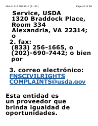 Formulario FAA-1111A-SXLP Formulario Para Verificar La Declaracion Del Participante (Letra Extra Grande) - Arizona (Spanish), Page 47