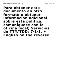 Formulario FAA-1111A-SXLP Formulario Para Verificar La Declaracion Del Participante (Letra Extra Grande) - Arizona (Spanish), Page 48