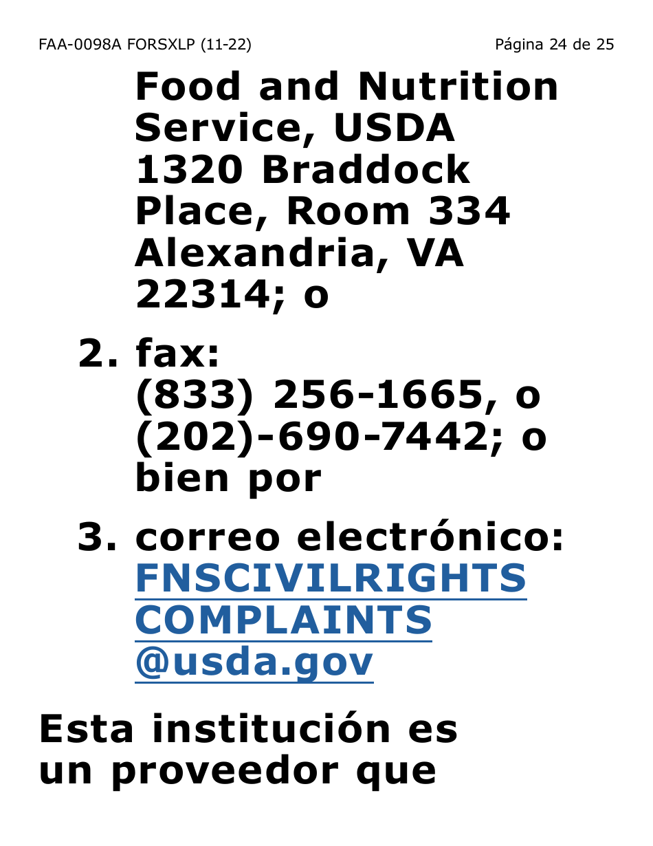 Formulario FAA-0098A-SXLP Solicitud De Apelacion (Letra Extra Grande) - Arizona (Spanish), Page 24