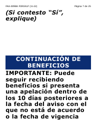 Formulario FAA-0098A-SXLP Solicitud De Apelacion (Letra Extra Grande) - Arizona (Spanish), Page 7