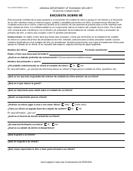 Document preview: Formulario CCA-1200A-S Encuesta Sobre Mi - Arizona (Spanish)