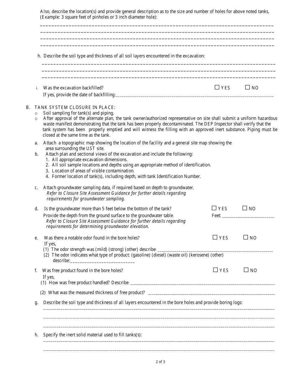DPNR-UST- Form C Application for Permit to Close Underground Storage Tank Facility - Virgin Islands, Page 5