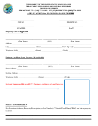 Document preview: Application for Flood Hazard Permit - Virgin Islands