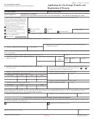 Document preview: ATF Form 5 (5320.5) Application for Tax Exempt Transfer and Registration of Firearm