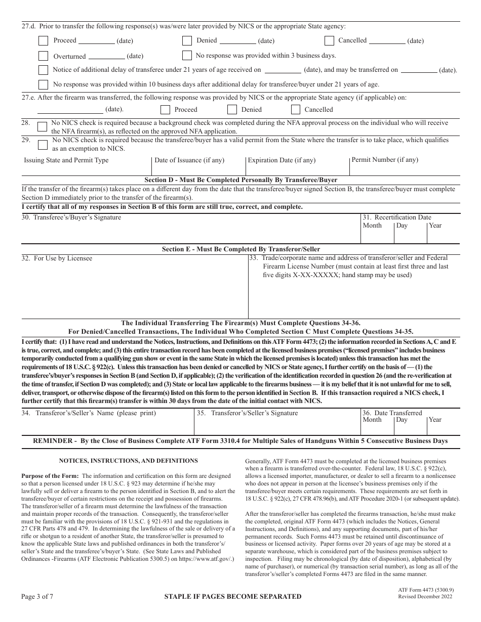 ATF Form 4473 (5300.9) - Fill Out, Sign Online and Download Fillable ...