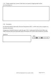 Form BOTC (M) Application to Become a British Overseas Territories Citizen (Botc) and British Citizen by a Person Born Before 1983 to a British Mother - United Kingdom, Page 16
