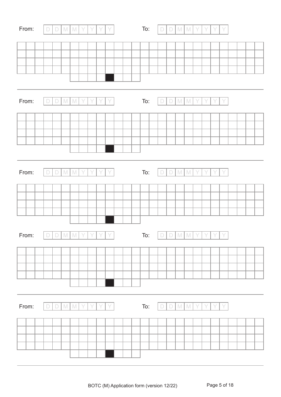 Form BOTC (M) Application to Become a British Overseas Territories Citizen (Botc) and British Citizen by a Person Born Before 1983 to a British Mother - United Kingdom, Page 5
