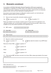 Form BOTC (F) Application for Registration as a British Overseas Territories Citizen and British Citizen by a Person Whose Parents Were Not Married - United Kingdom, Page 13