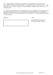 Form BOTC (F) Application for Registration as a British Overseas Territories Citizen and British Citizen by a Person Whose Parents Were Not Married - United Kingdom, Page 19