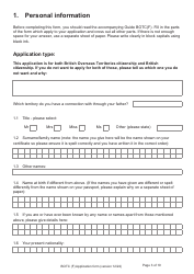 Form BOTC (F) Application for Registration as a British Overseas Territories Citizen and British Citizen by a Person Whose Parents Were Not Married - United Kingdom, Page 3
